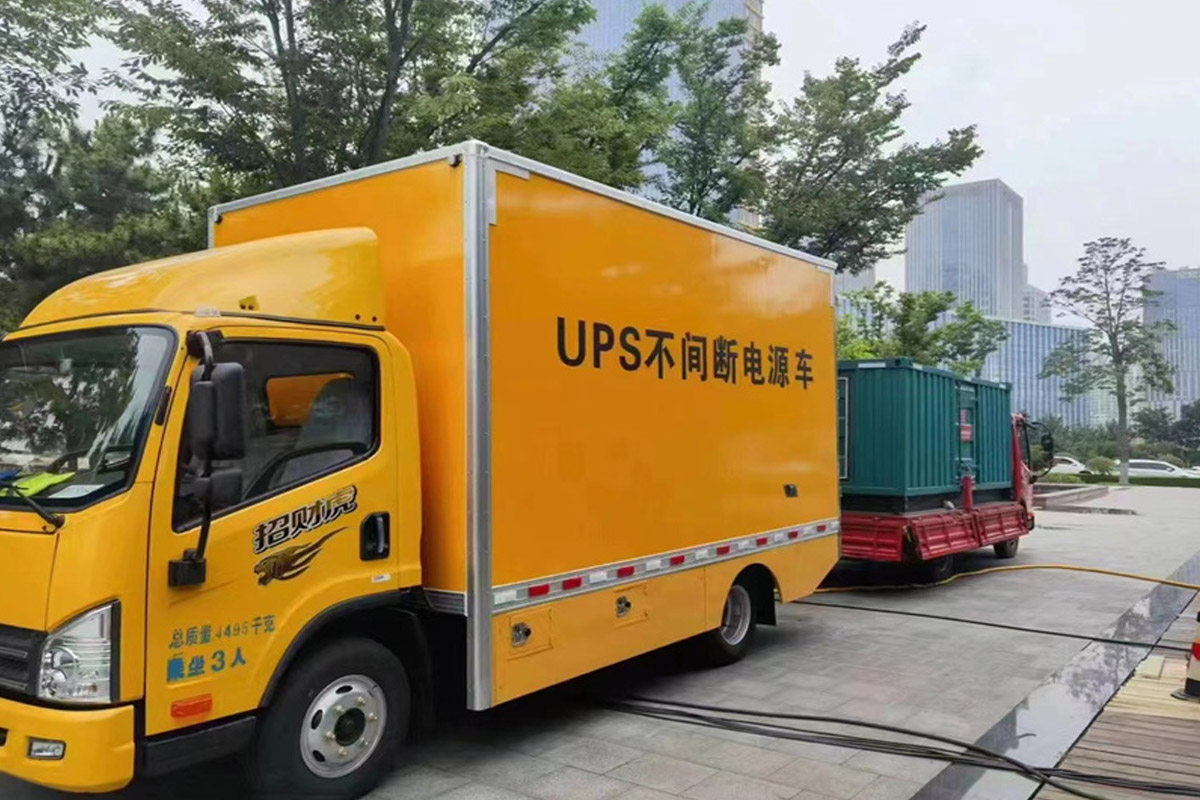 东胜发电机租赁施工现场