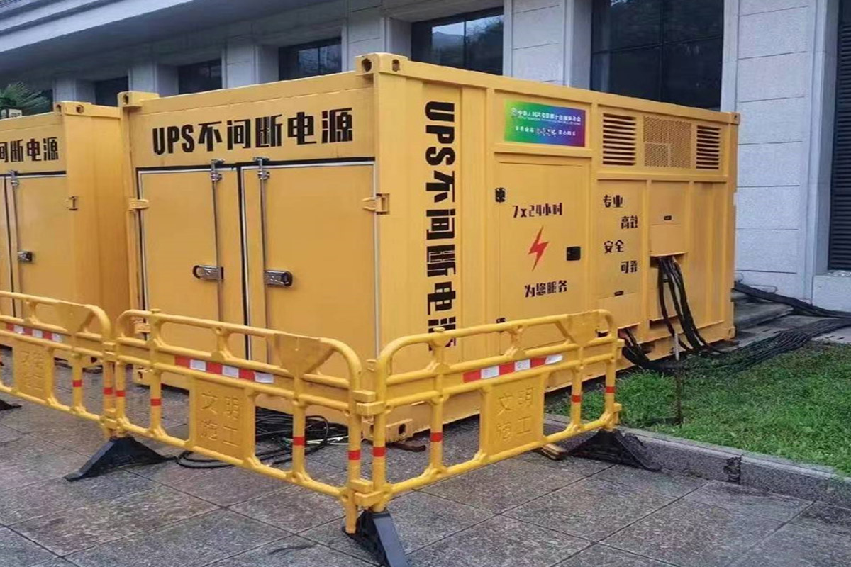 东胜发电机租赁施工现场