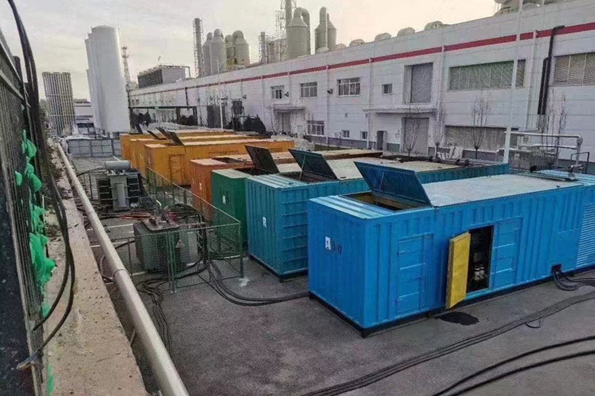 东胜发电机租赁施工现场