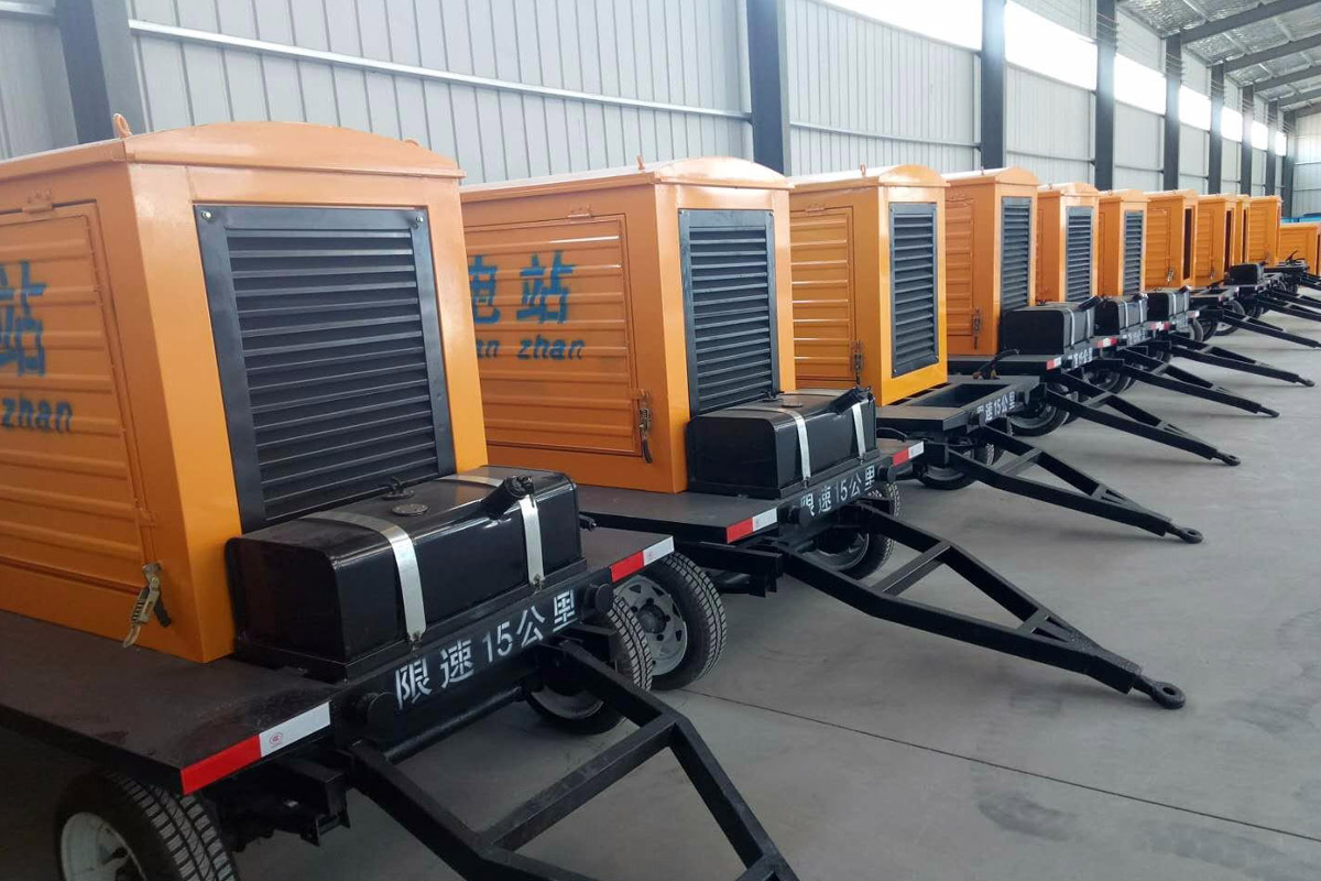 东胜发电机租赁施工现场